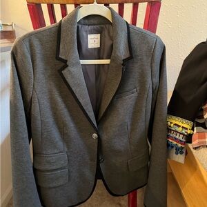 GAP Charcoal Women's Blazer with Black Trim